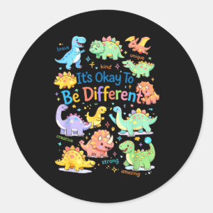 Adesivo Para ser diferente dinossauro de conscientização s