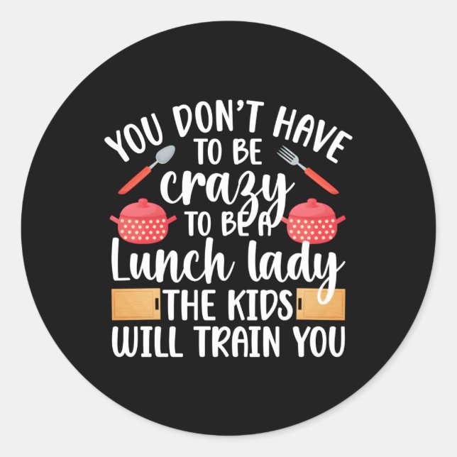 Adesivo Para ser um almoço, dama da escola de cafeteria L (Frente)