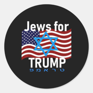 Adesivo Para Trump American Flag Star De David Hebrew Supp