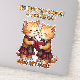 Adesivo Para Um Rato Gatos Laranja Recitando Burns