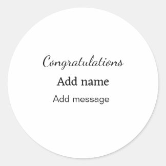 Adesivo Parabéns adicionam nome mensagem simples formando