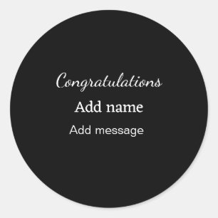 Adesivo Parabéns adicionam nome mensagem simples formando