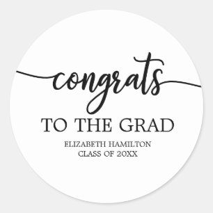 Adesivo Parabéns ao Graduado Chic Caligrafia Graduação