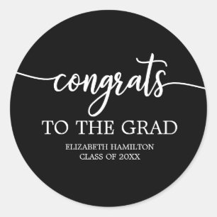 Adesivo Parabéns ao Graduado Chic Caligrafia Graduação C