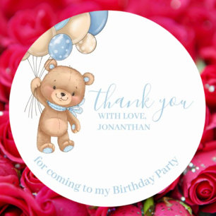 Adesivo Parabéns aos ursinhos Feliz Aniversário Obrigado B