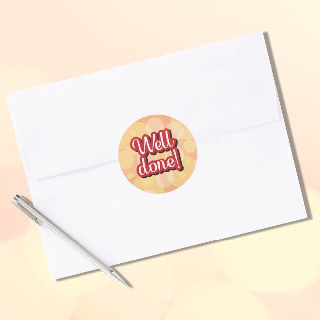 Adesivo Parabéns Bem Feitos Clássicos Com Vinheta Redonda (Criador carregado)