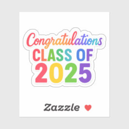 Adesivo Parabéns Classe de 2025 Vibrant