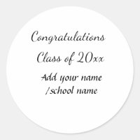 Parabéns classe de nome de ano de adição escola co