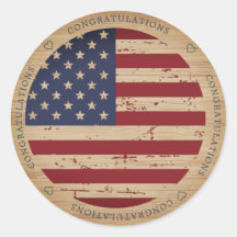 Parabéns de bandeira Patriótica Americana