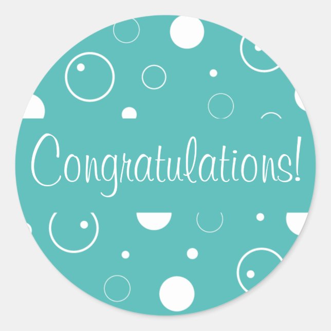 Adesivo Parabéns Envelope Selo de Bolhas (Frente)