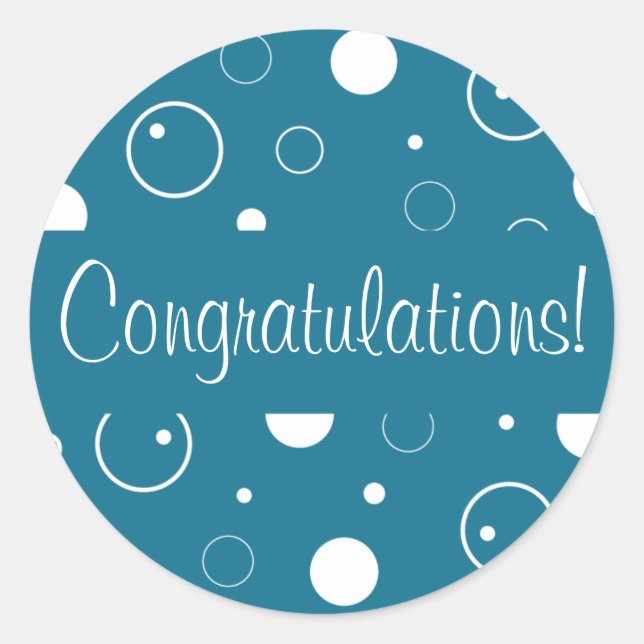 Adesivo Parabéns Envelope Selo de Bolhas (Frente)