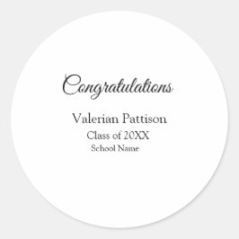 Adesivo Parabéns formando adicionar nome da escola simples