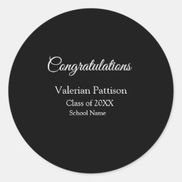 Adesivo Parabéns formando adicionar nome da escola simples