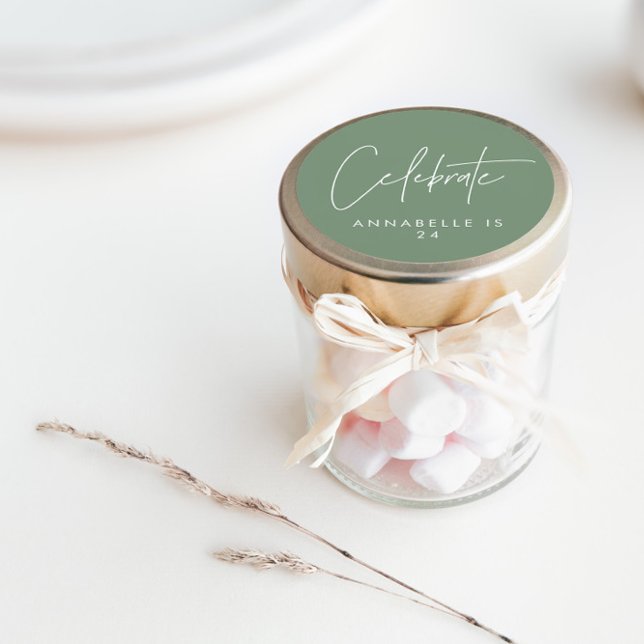 Adesivo Parabéns geométricos mínimos modernos (Criador carregado)