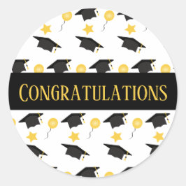 Adesivo Parabéns Graduação Balões de Chapéu