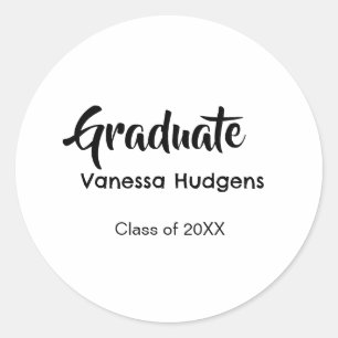 Adesivo Parabéns graduado nome data ano turma universidade