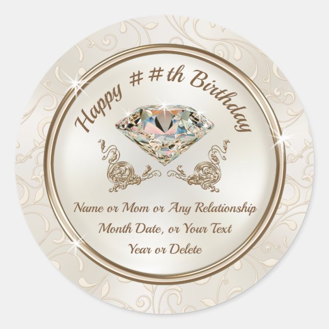 Adesivo Parabéns maravilhosos, palitos de aniversário para (Frente)