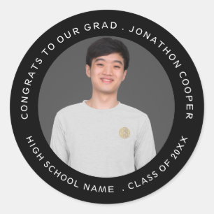 Adesivo Parabéns Nome do Formando Graduação Preta do Ano d