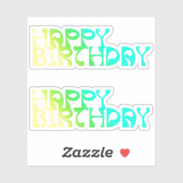 Adesivo Parabéns, Ombre Personalizado Cortado