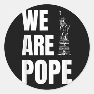 Adesivo Parabéns Papa Leo Xiv. Celebração dos Estados Unid