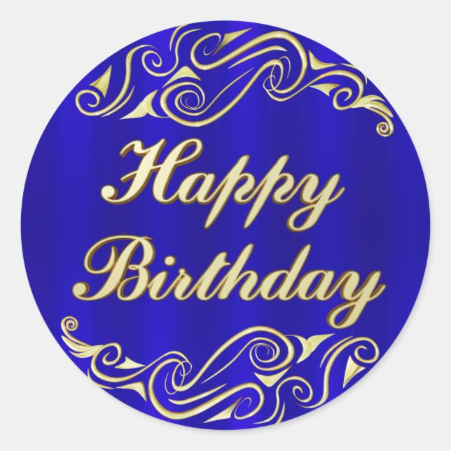 Adesivo Parabéns pela tipografia do Ouro Regal Elegante (Frente)