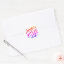 Adesivo Parabéns pelo seu voo Solo de 1rua