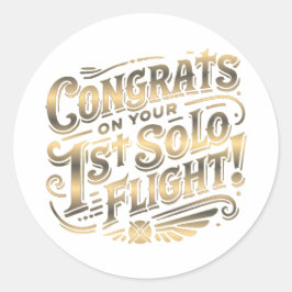 Adesivo Parabéns pelo seu voo Solo de 1rua