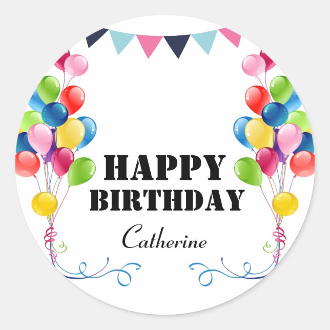 Adesivo Parabéns personalizáveis para presentes (Frente)