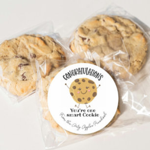Adesivo parabéns que você é um biscoito inteligente