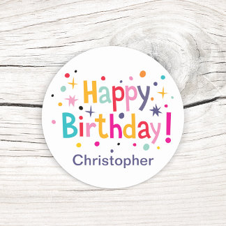 Adesivo Parabéns, Retro Personalizado