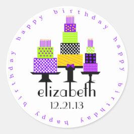 Adesivo Parabéns Roxos