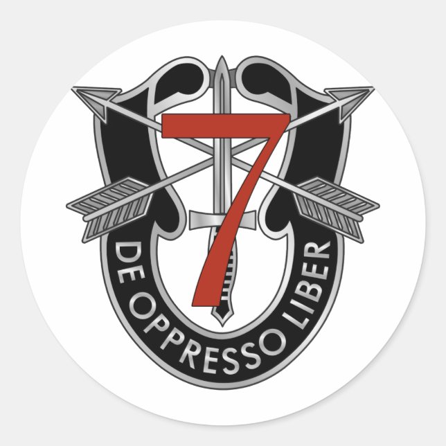 Adesivo Parada do Grupo de Forças Especiais de 7 (Frente)