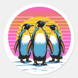 Adesivo Parada do Pinguim - Família de Pinguins Ultramarin