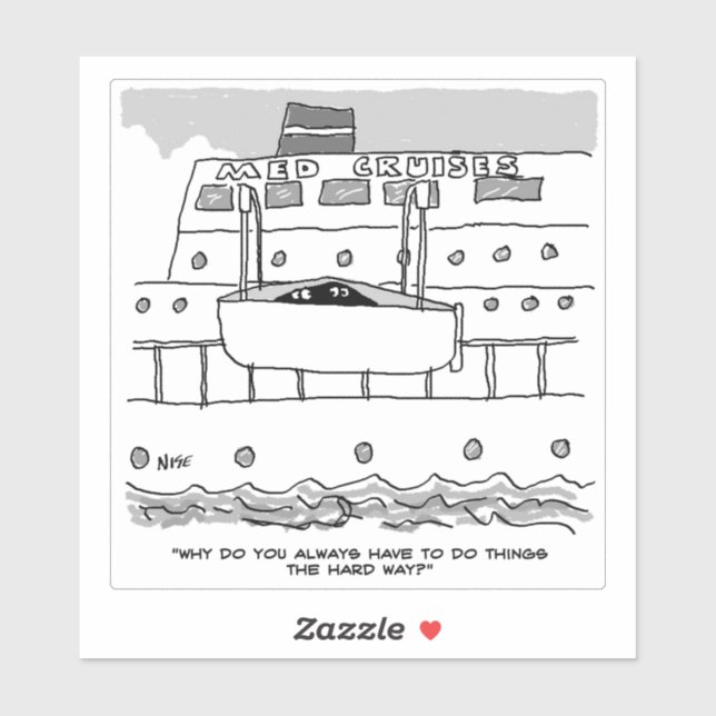 Adesivo Parada em um Cruise Cartoon. (Folha)