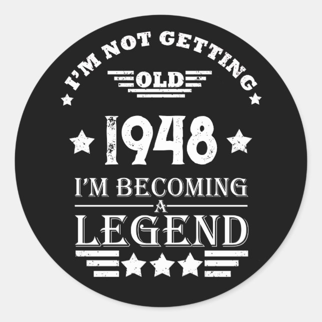 Adesivo Paradeiro branco preto personalizado, 75 anos (Frente)