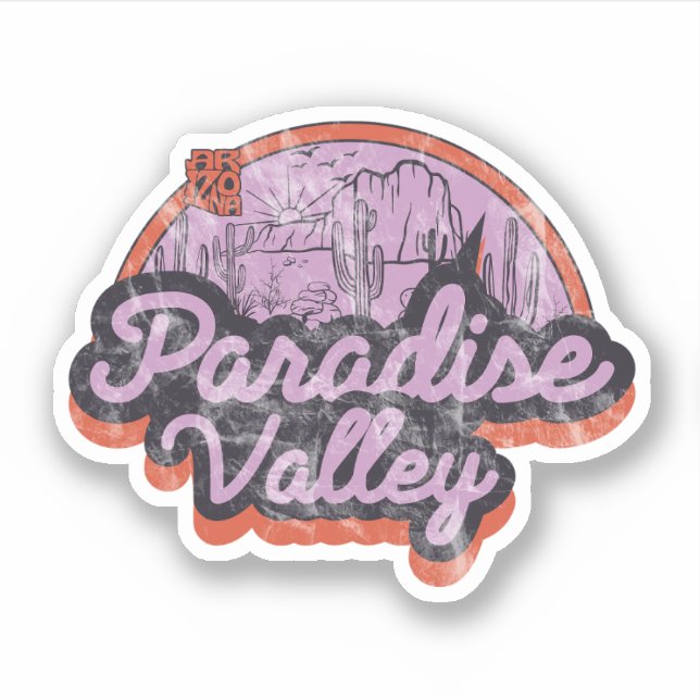 Adesivo Paradise Valley, Arizona  (Frente)
