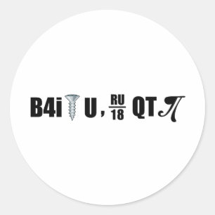Adesivo Parafuso B4i U RU sobre 18 QT pi