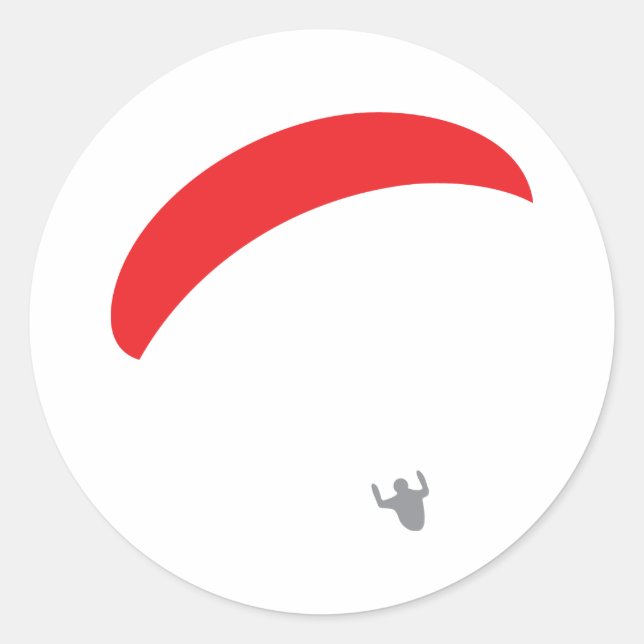 Adesivo paraglider red - parapente (Frente)