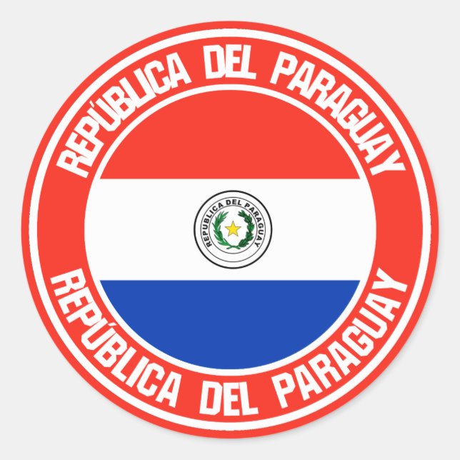 Adesivo Paraguai Round Emblem (Frente)