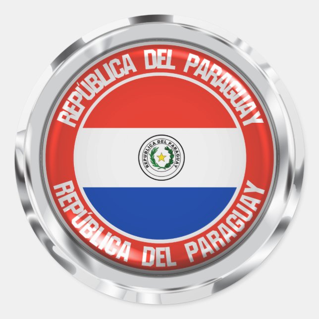 Adesivo Paraguai Round Emblem (Frente)