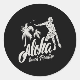 Adesivo Paraíso da Praia Aloha Surfe Surfando 