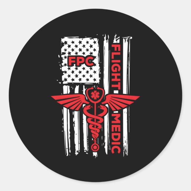 Adesivo Paramedic Emerge de Voo Médico Americano (Frente)
