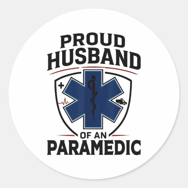 Adesivo Paramedic Husband Proud Husband Of An Paramedic  (Frente)