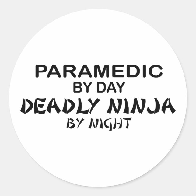 Adesivo Paramédico Ninja mortal em a noite (Frente)