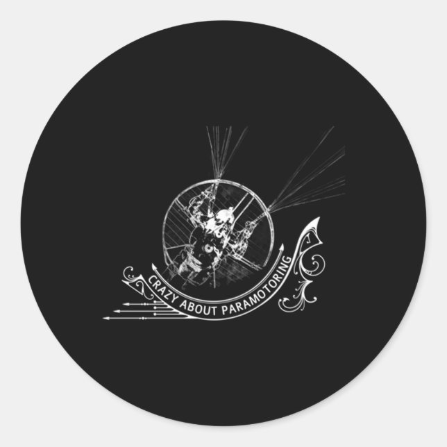 Adesivo Paramotor De Ppg Louco Sobre Paramotoring (Frente)