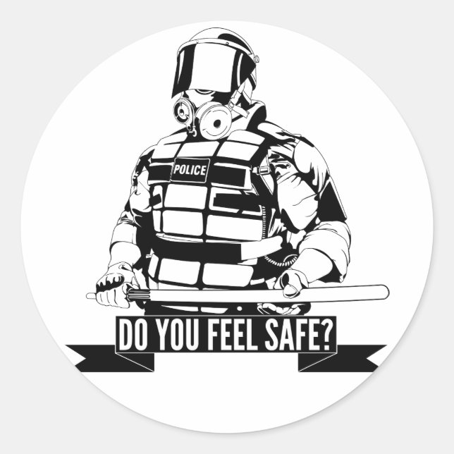 Adesivo Parar a Brutalidade Policial Arte para Movimentos  (Frente)