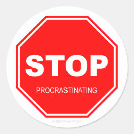 Adesivo Parar de Procrastinar - Vinheta