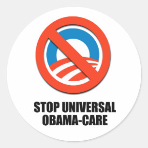 Adesivo Parar o cuidado universal com Obama