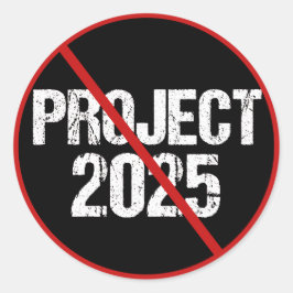 Adesivo Parar o Projeto 2025 Anti-Trump Político
