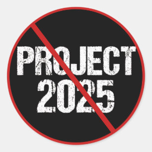 Adesivo Parar o Projeto 2025 Anti-Trump Político